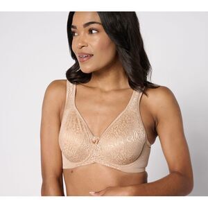 Breezies Women's Bra Sz 34B Wild Rose Seamless Underwire Support Brown A679226